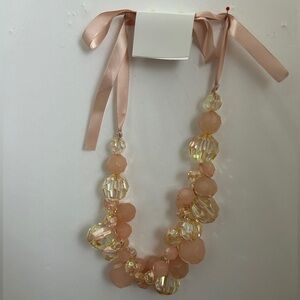 Vintage pink and crystal necklace